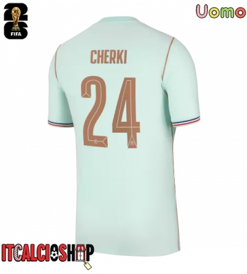 Francia Rayan Cherki #24 Seconda Maglia Mondiali 2026 Manica Corta